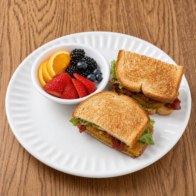 Fried Green Tomato BLT Sandwich.
