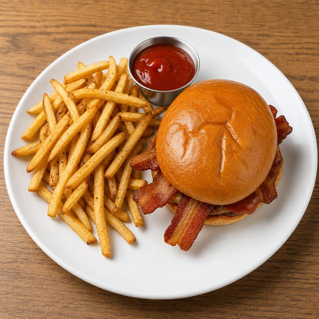 Smoked BBQ Bacon Burger.